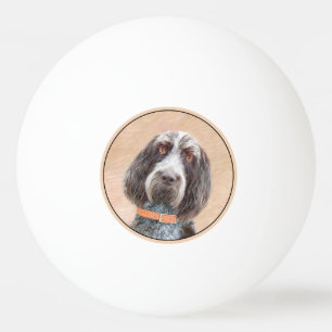 Spinone Italiano Painting - Cute Original Dog Art Ping Pong Ball