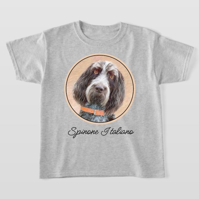 Spinone Italiano Painting - Cute Original Dog Art T-Shirt (Laydown)