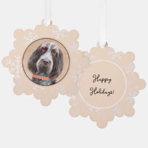 Spinone Italiano Painting - Cute Original Dog Art Tree Decoration Card