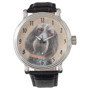 Spinone Italiano Painting - Cute Original Dog Art Watch