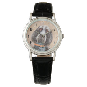 Spinone Italiano Painting - Cute Original Dog Art Watch