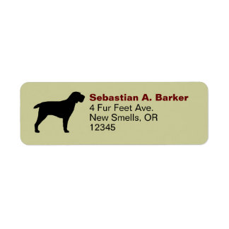 Spinone Italiano Silhouette Return Address Custom