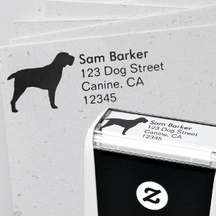 Spinone Italiano Silhouette Return Address Self-inking Stamp