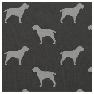 Spinone Italiano Silhouettes Pattern Fabric