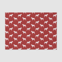Spinone Italiano Silhouettes Pattern Red