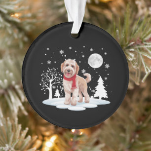 Spinone Italiano Under Moonlight Snow Christmas  Ornament