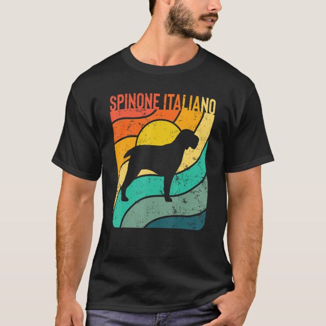 Spinone Italiano Vintage Sunset Mum Dad T-Shirt (Front)