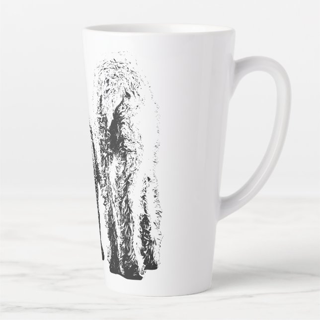 Spinone & Lagotto: A Different View Latte Mug (Right)