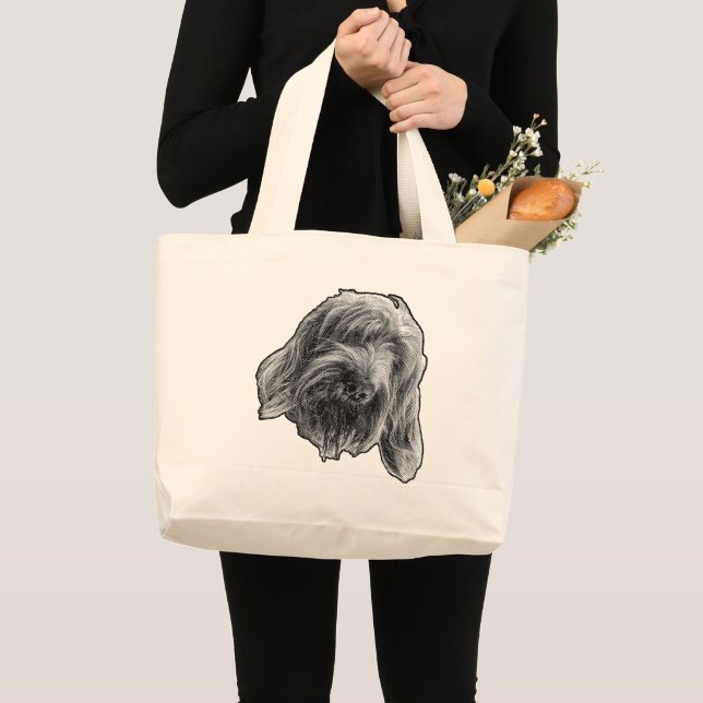 Spinone Market Calm Large Tote Bag (Front (Product))