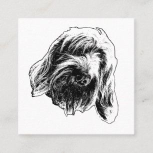Spinone Steady Kindness Square Business Card