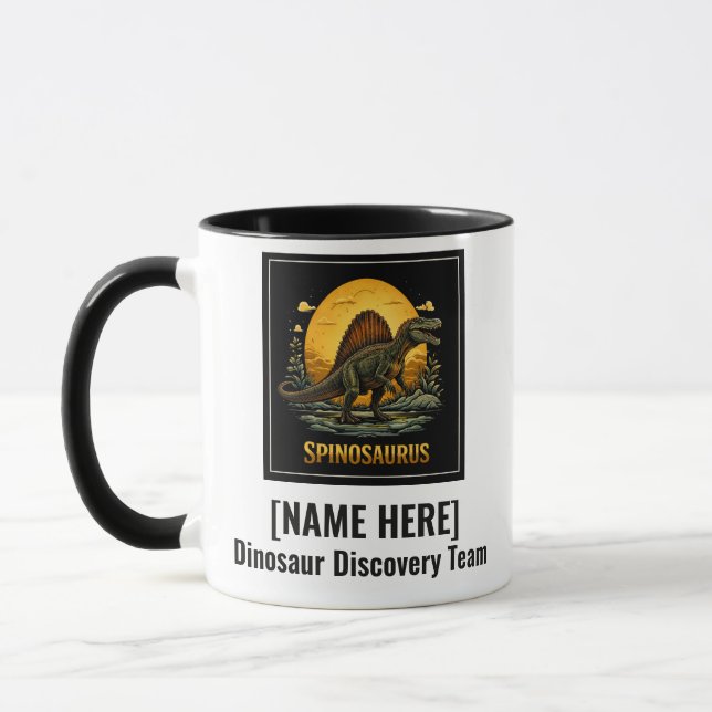 Spinosaurur Dinosaur Prehistoric Moon Mug (Left)