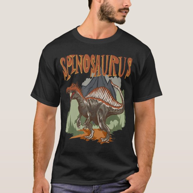 Spinosaurus  Dino  Dinosaur Identification T-Shirt (Front)