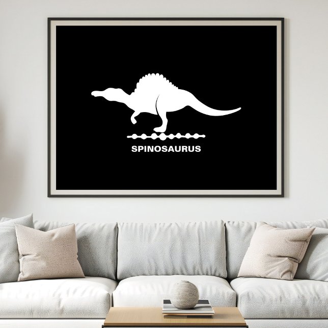 Spinosaurus Dinosaur Silhouette Poster (Creator Uploaded)