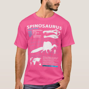 Spinosaurus Fact Sheet Dinosaur Facts T-Shirt