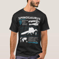 Spinosaurus fossil fact sheet T-Shirt