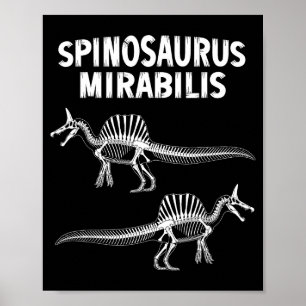 Spinosaurus mirabilis new dinosaur fossil poster