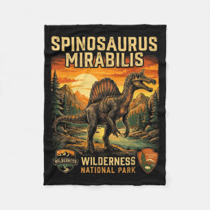 Spinosaurus mirabilis new prehistoric dinosaur fleece blanket