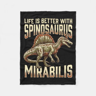 Spinosaurus mirabilis new prehistoric dinosaur fleece blanket