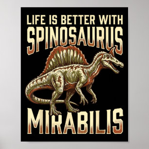 Spinosaurus mirabilis new prehistoric dinosaur poster