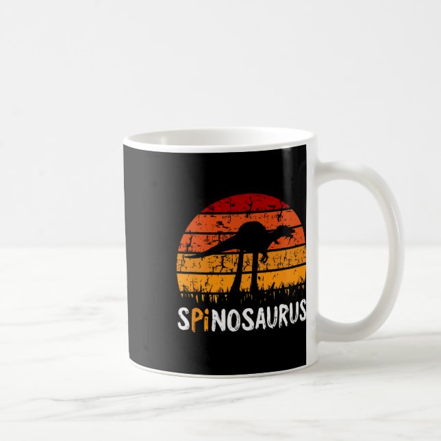 Spinosaurus Pi Day Retro Math Symbols Teacher Stud Coffee Mug (Right)
