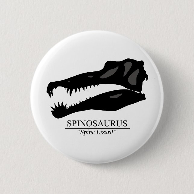 Spinosaurus Skull 6 Cm Round Badge (Front)