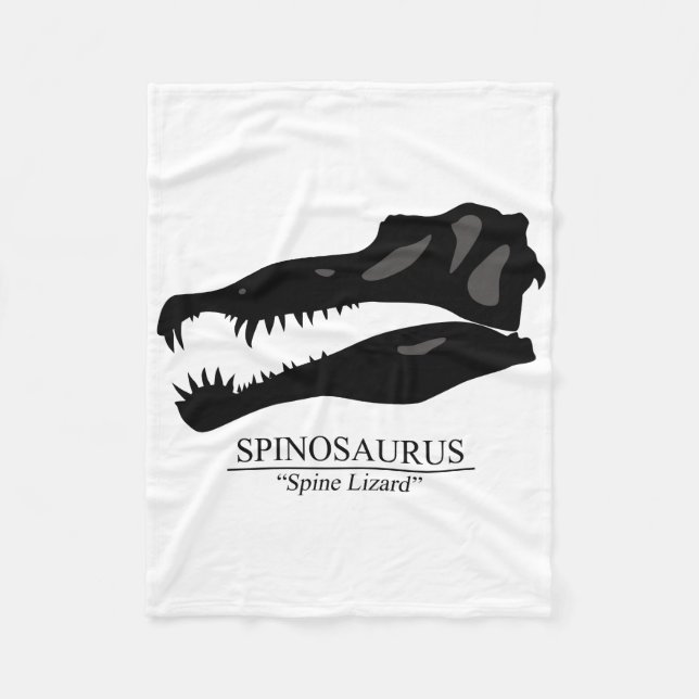 Spinosaurus Skull Fleece Blanket (Front)