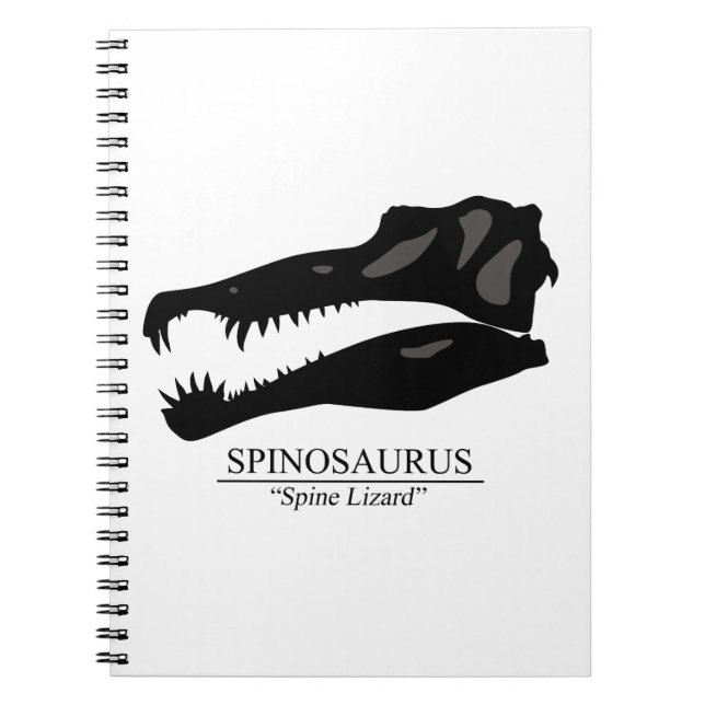 Spinosaurus Skull Spiral Notebook (Front)