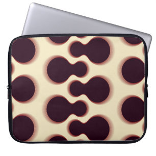 Spiny globular shapes, brown shades pattern. laptop sleeve