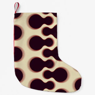 Spiny globular shapes, brown shades pattern. small christmas stocking