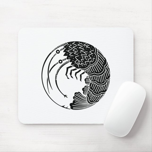 Spiny lobster circle mouse pad (With Mouse)