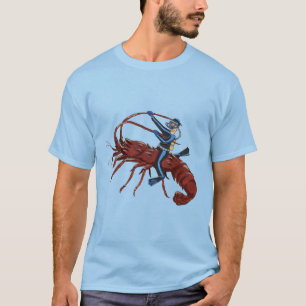 Spiny Lobster Diving with Scuba Diver T-Shirt