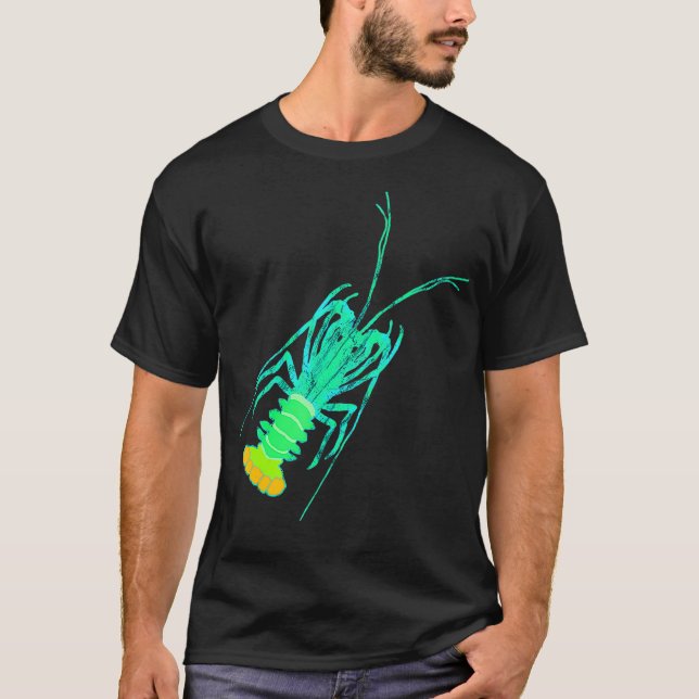 Spiny Lobster Lobstering Crustacean Seafood T-Shirt (Front)