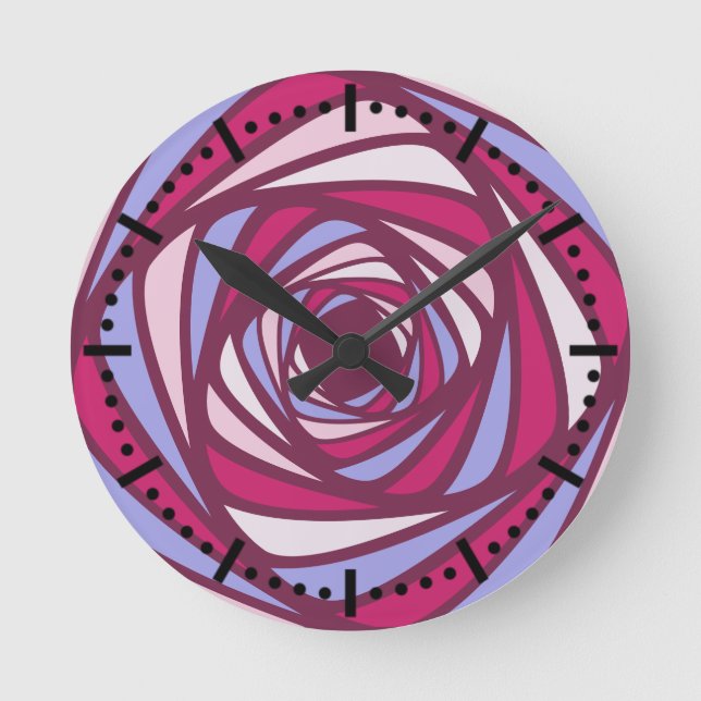  spiral 5 colours  round clock (Front)