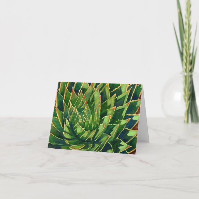 Spiral aloe notecard (Front)