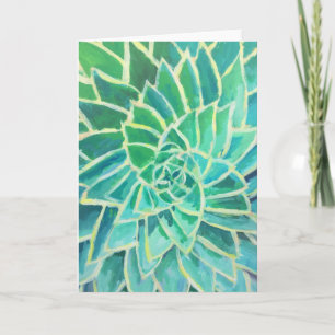 Spiral Aloe Painting Greeting Card