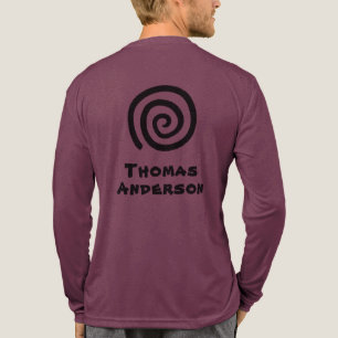Spiral and Name in Black, Personalised Tri-Blend Shirt