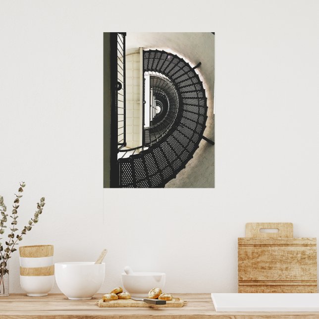 Spiral Ascent - St. Augustine Lighthouse Poster (Kitchen)