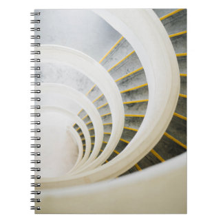 Spiral black and white stairs notebook