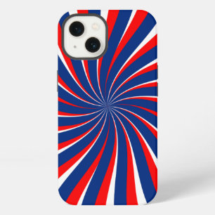 Spiral blue white red iPhone 13 case