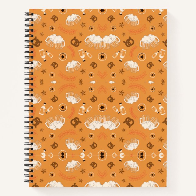 Spiral-bound notebook with an orange cover (Front)