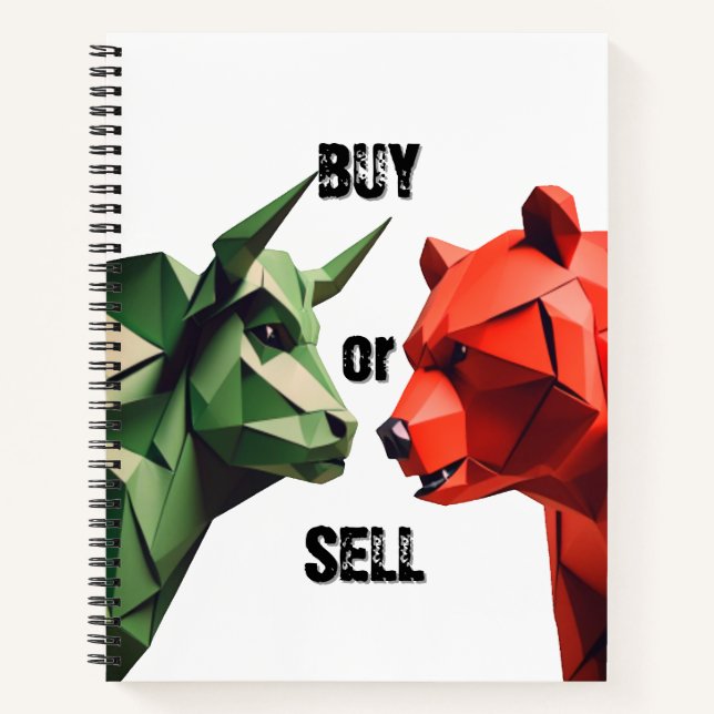 Spiral Bull vs. Bear Market Struggle Notebook (Front)