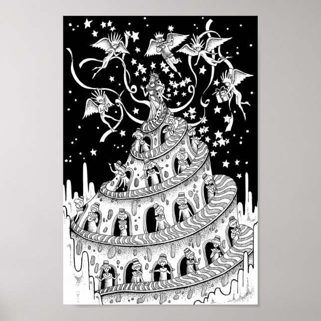 Spiral castle. Celebration for the queen. Poster (Front)