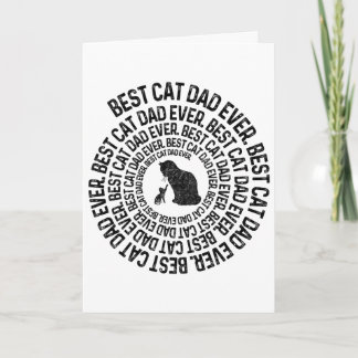 Spiral Cat Daddy - Best Cat Dad Daddy Ever Spiral  Card