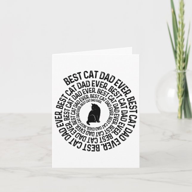 Spiral Cat Daddy - Best Cat Dad Daddy Ever Spiral  Card (Front)