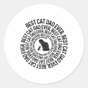 Spiral Cat Daddy - Best Cat Dad Daddy Ever Spiral Classic Round Sticker