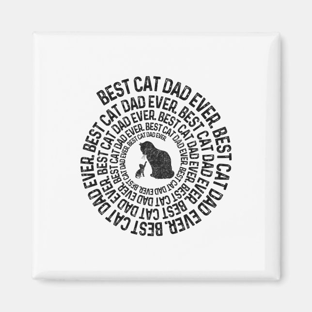 Spiral Cat Daddy - Best Cat Dad Daddy Ever Spiral  Magnet (Front)
