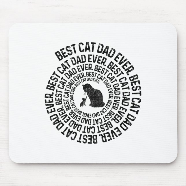 Spiral Cat Daddy - Best Cat Dad Daddy Ever Spiral  Mouse Pad (Front)