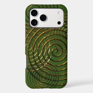 Spiral Celtic symbol gold metallic