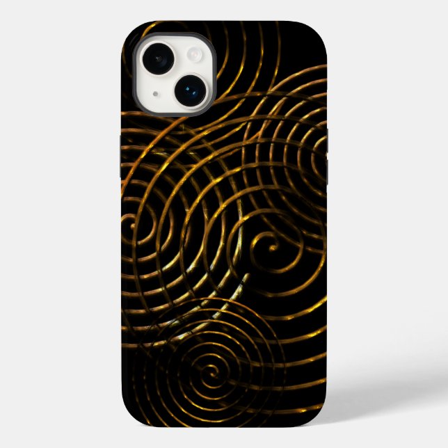 Spiral Celtic symbol gold metallic  Case-Mate iPho Case-Mate iPhone Case (Back)