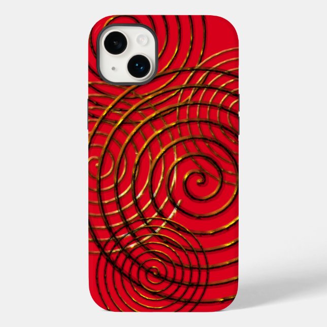 Spiral Celtic symbol gold metallic  Case-Mate iPho iPhone Case (Back)